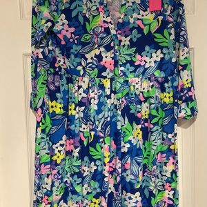 Never worn, Lilly Pulitzer LORAN Dress in borealis blue!